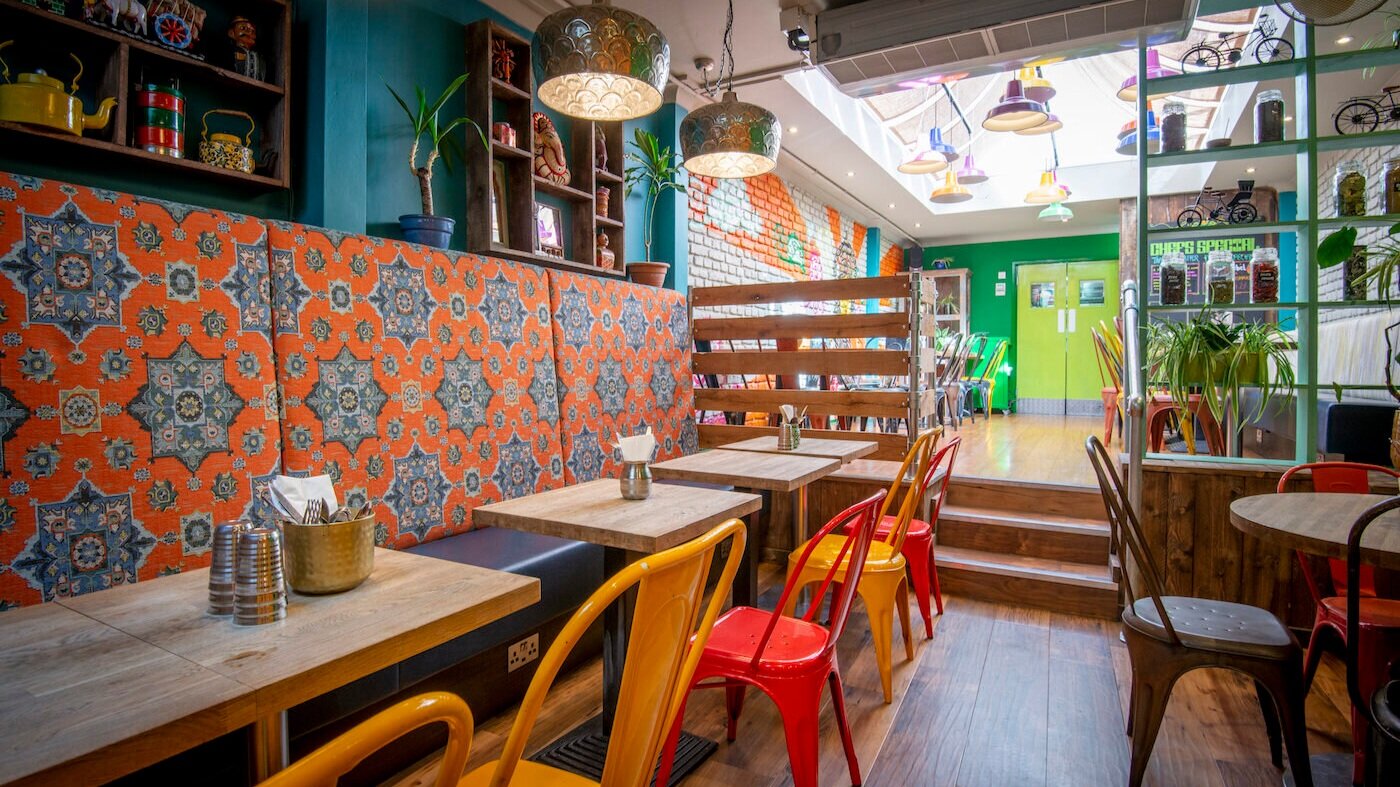 Inside Curry Leaf Cafe at Brighton Lanes